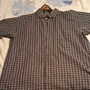 Ariat Pro Brown Plaid Casual Shirt